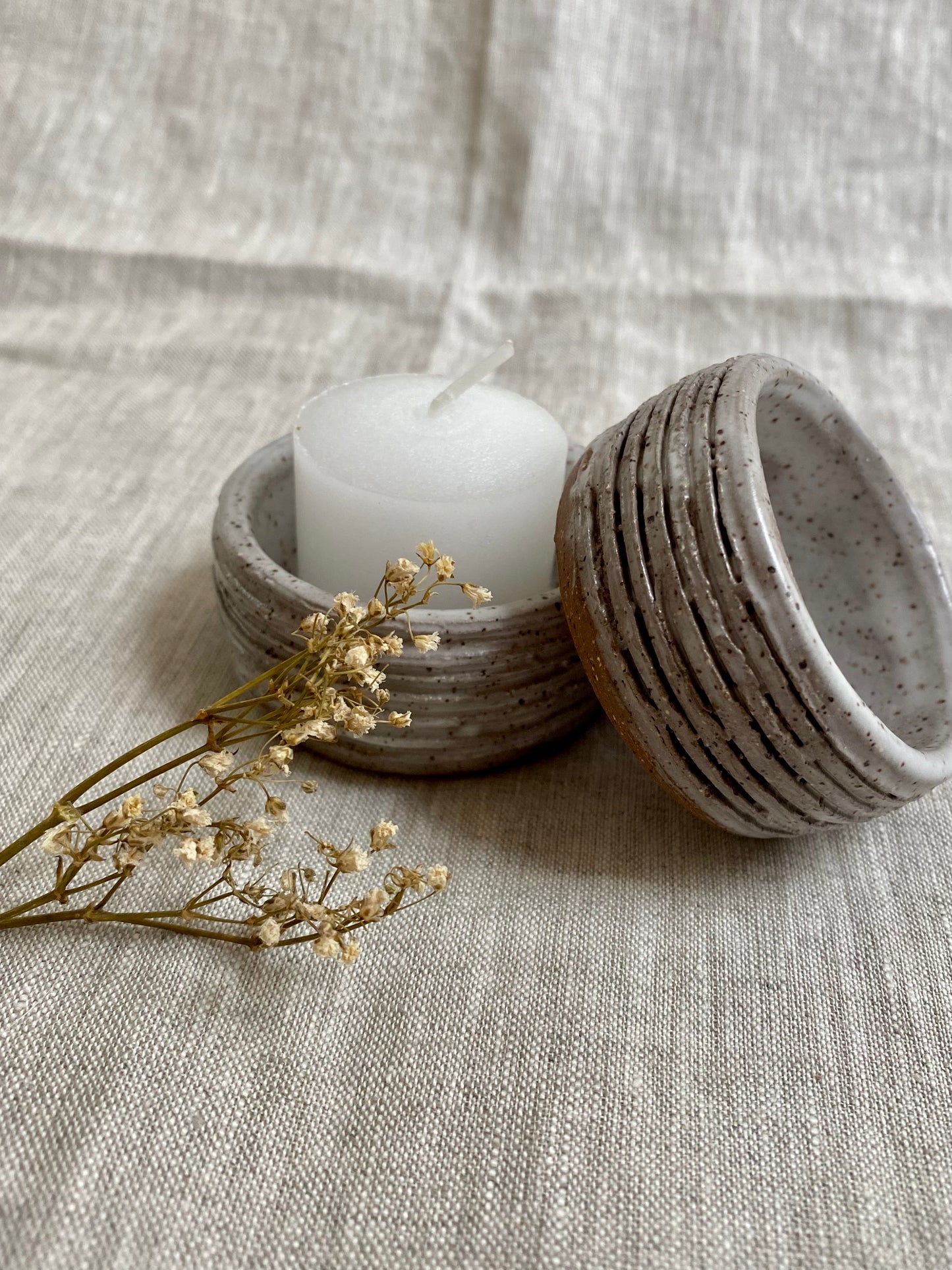 tealight holder set - white