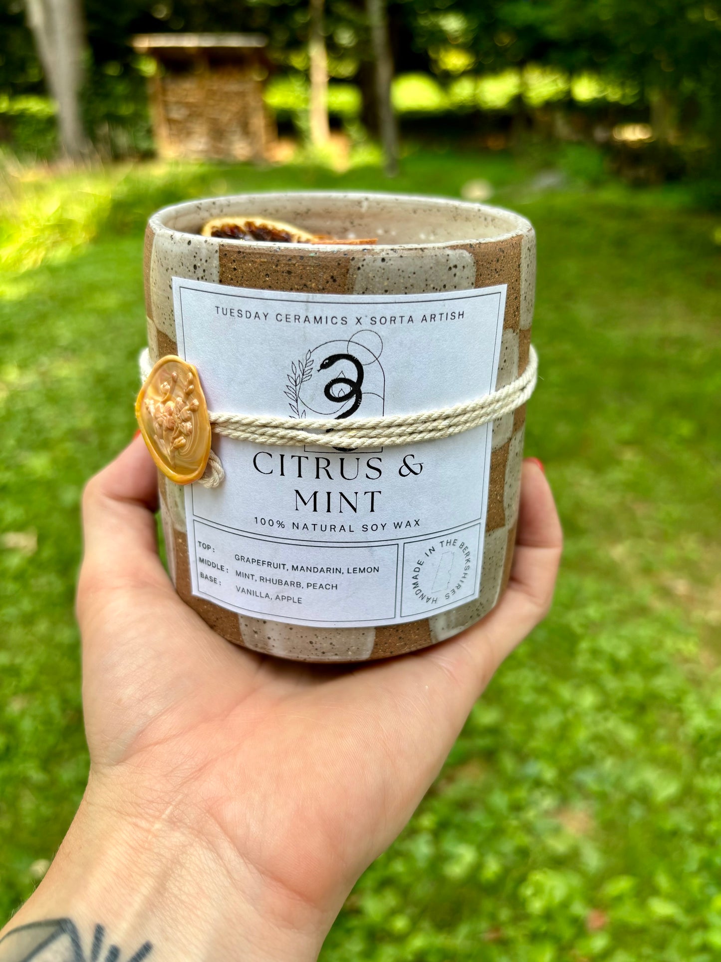 candle - citrus and mint