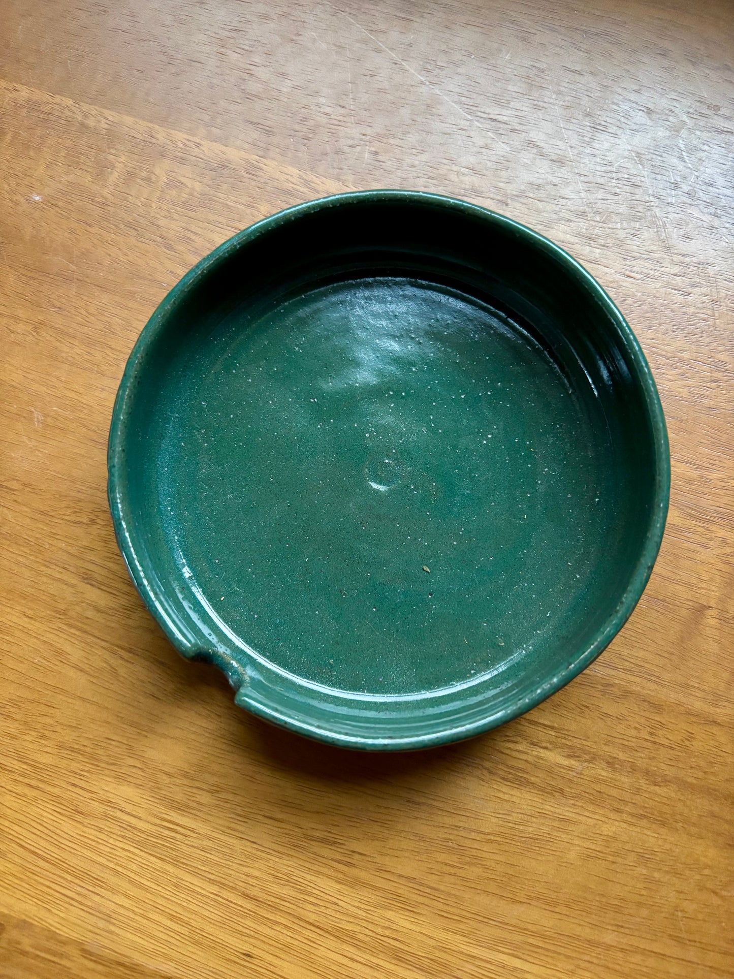 ash tray - glossy green