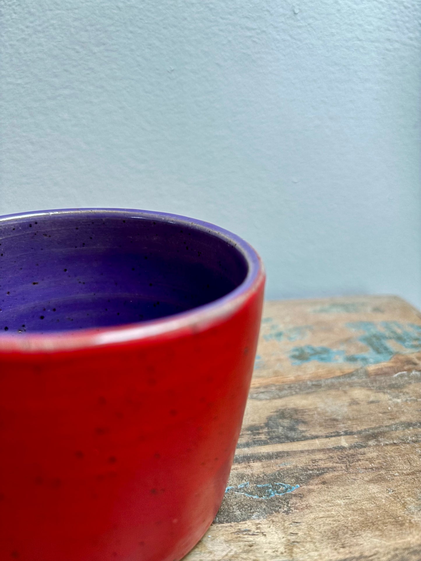 small cup - red and purple