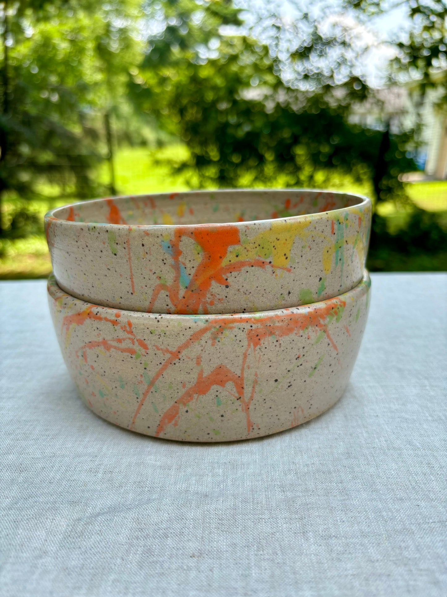 dog bowl - splatterpaint