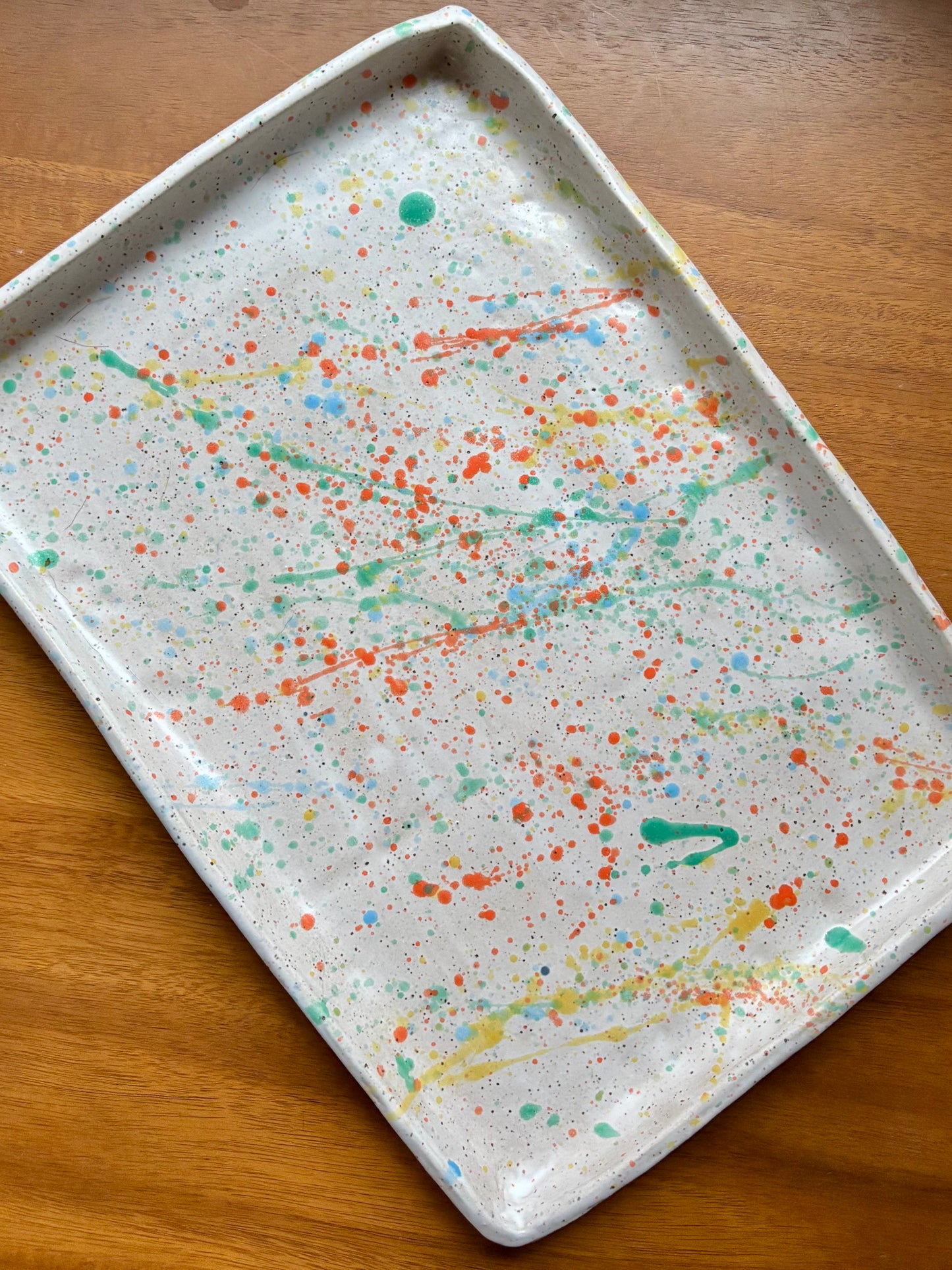 rectangular platter - splatterpaint