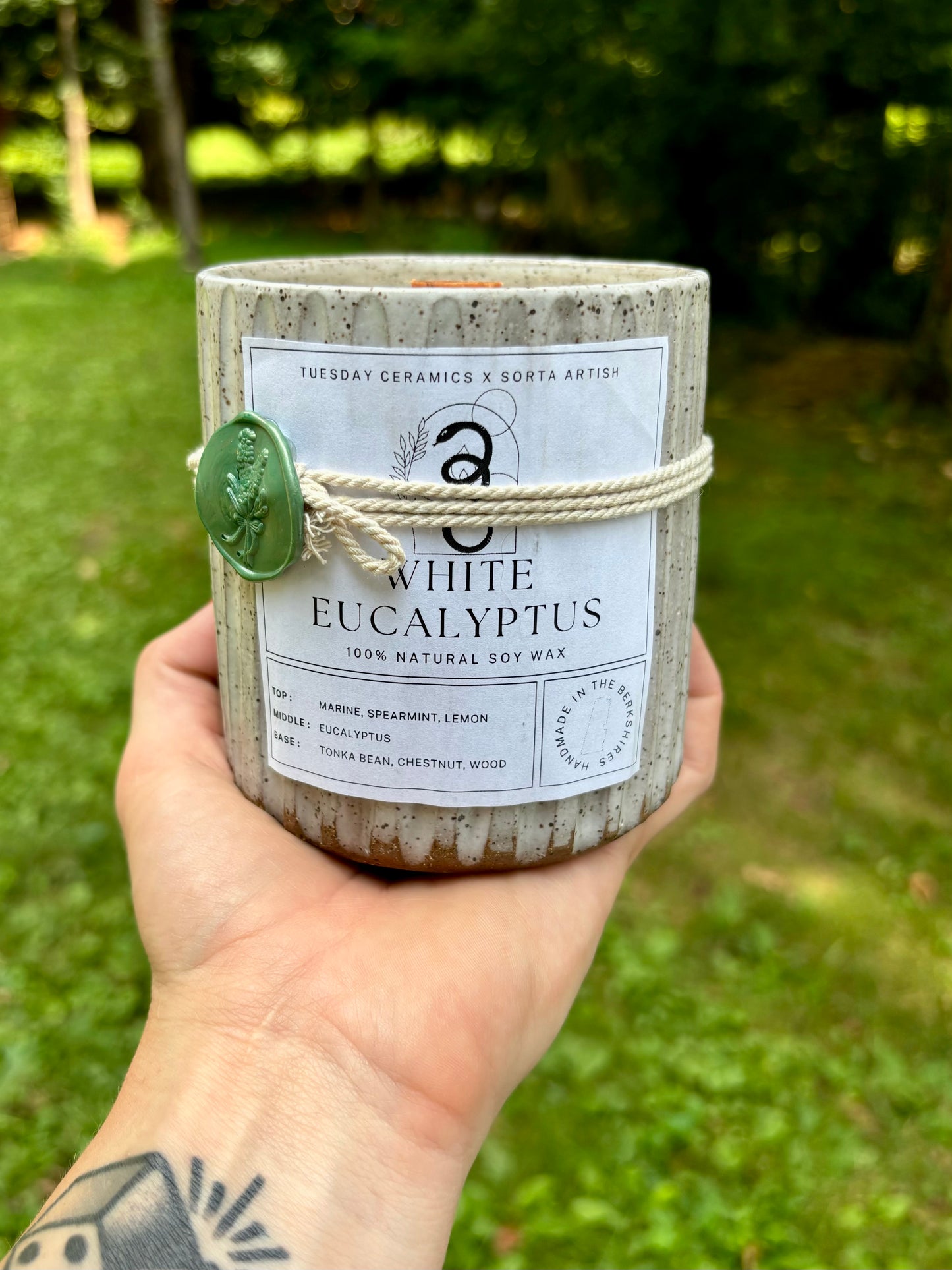 candle - white eucalyptus