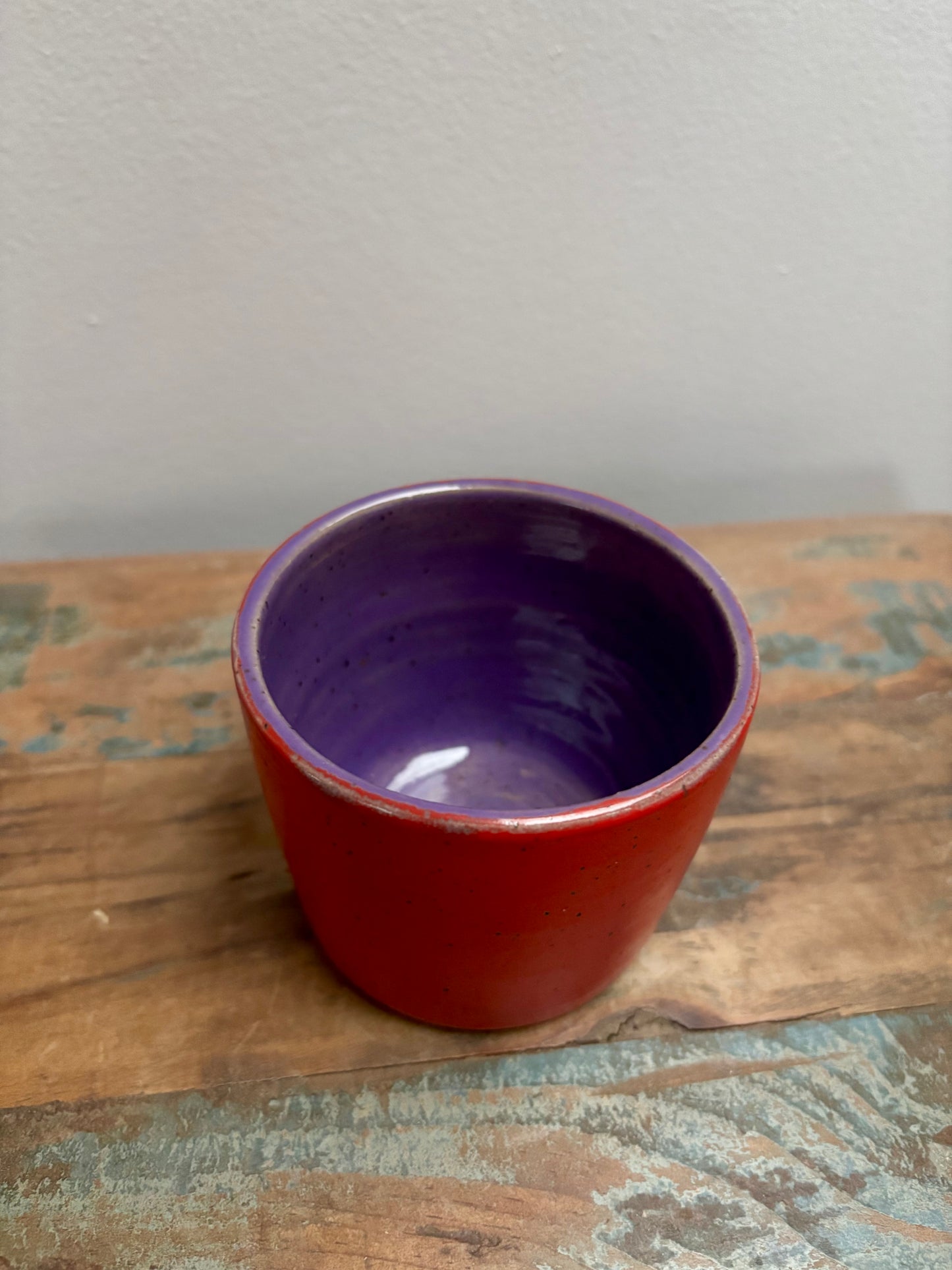 small cup - red and purple