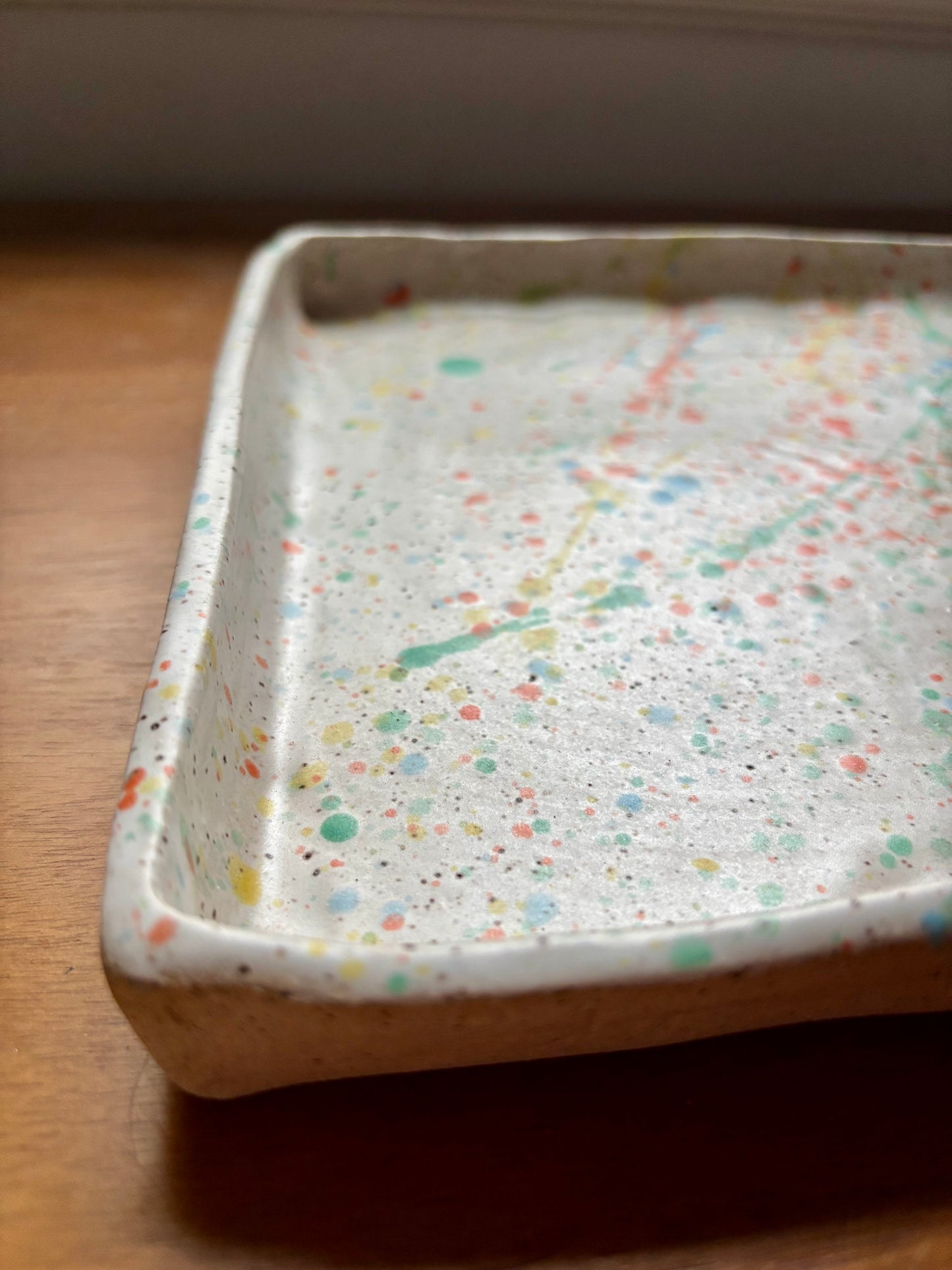 rectangular platter - splatterpaint