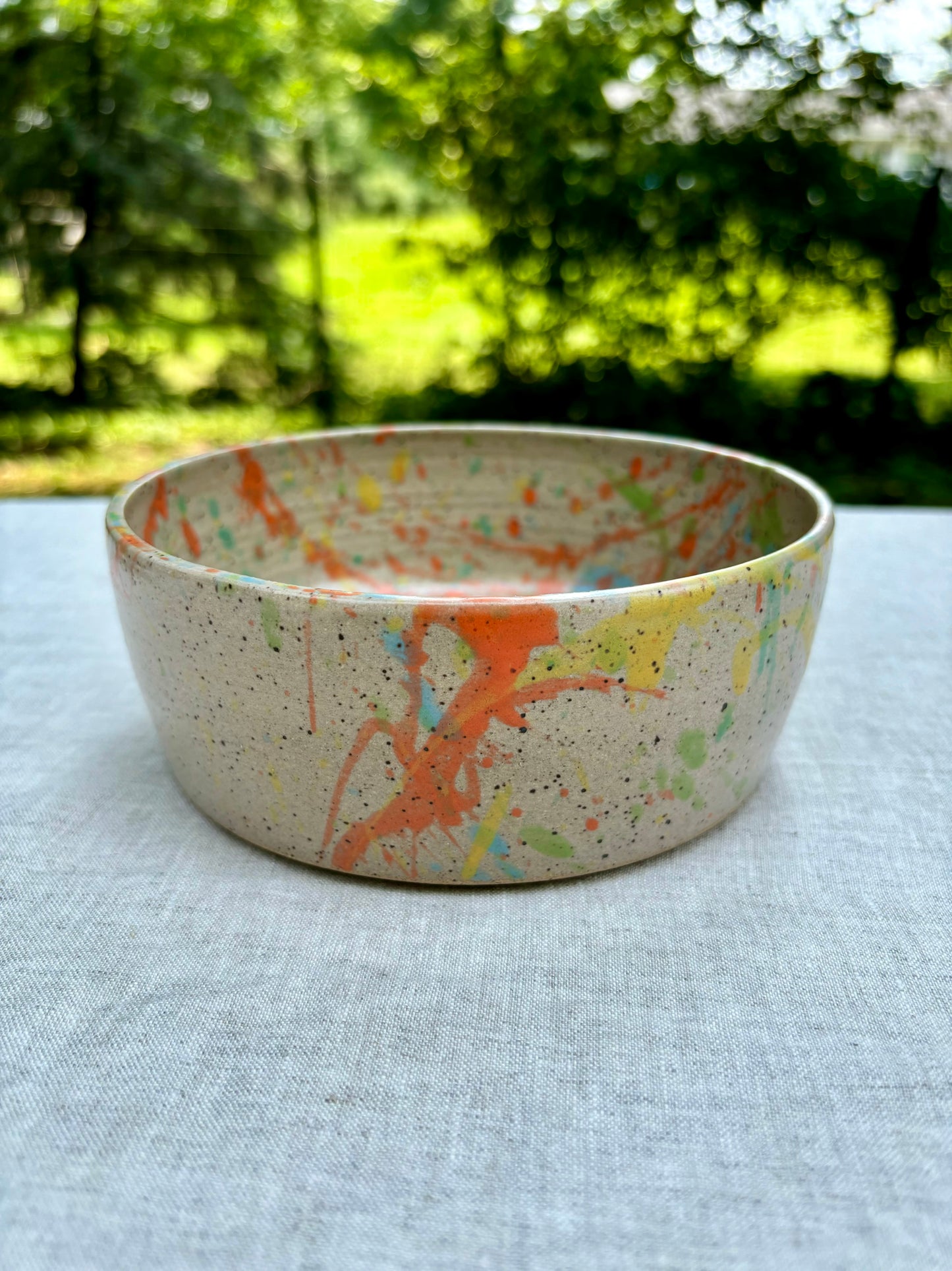 dog bowl - splatterpaint