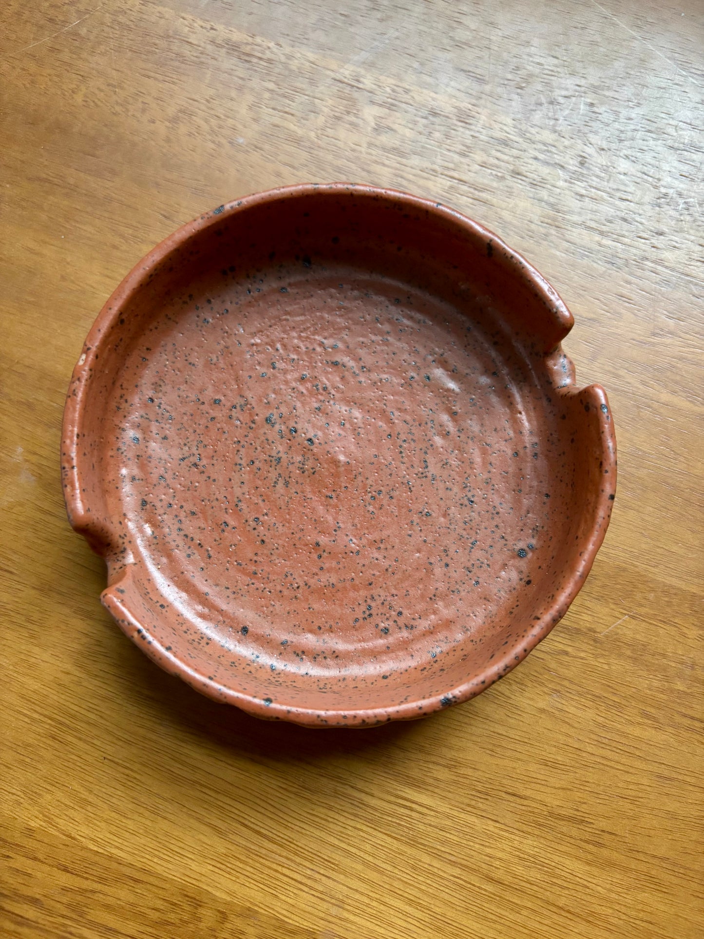 ash tray - carved rust