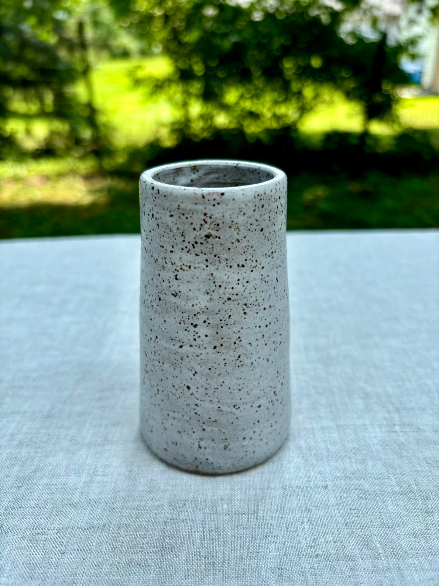 tall bud vase - white