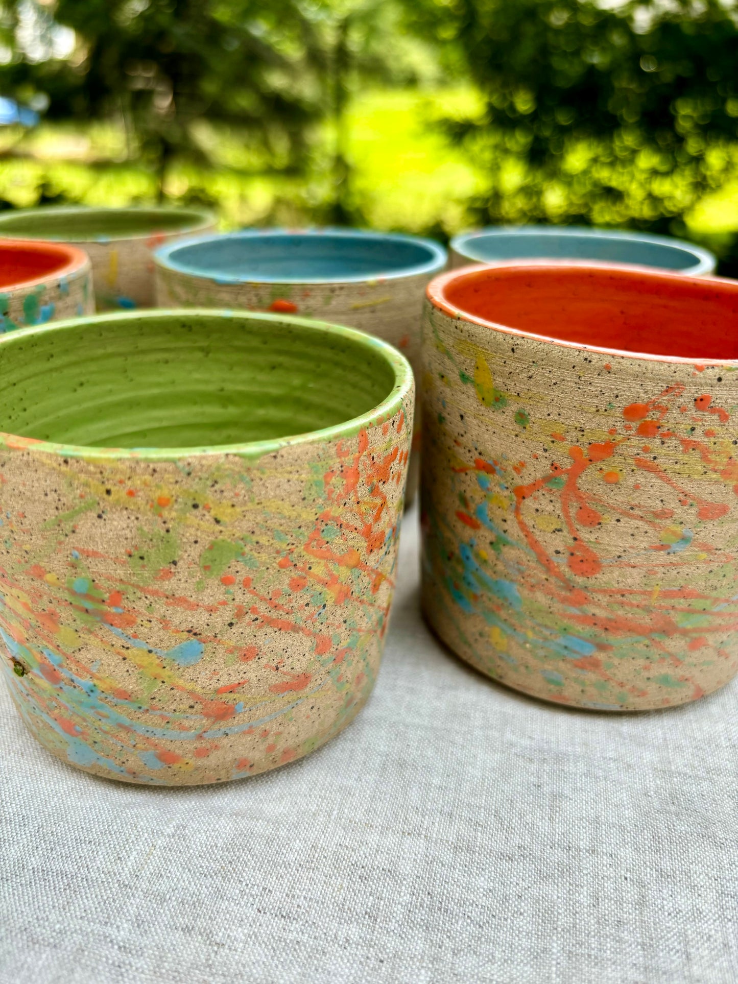 small cups - splatterpaint