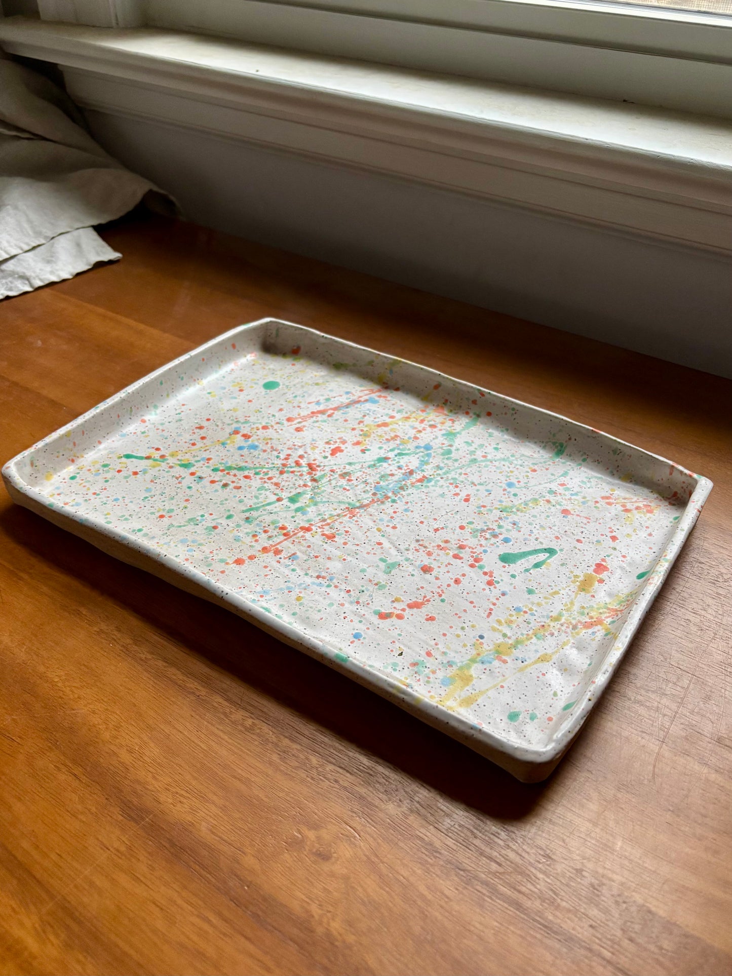 rectangular platter - splatterpaint