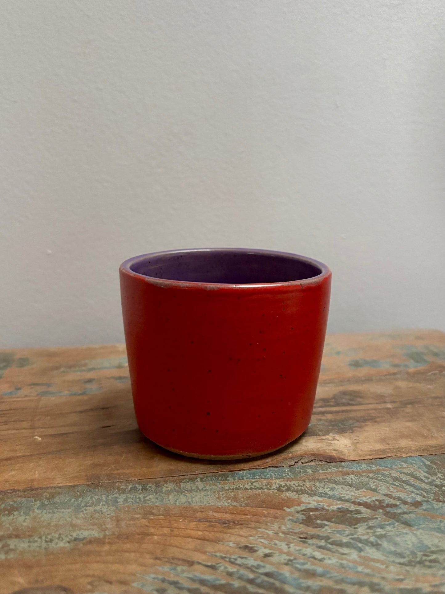 small cup - red and purple