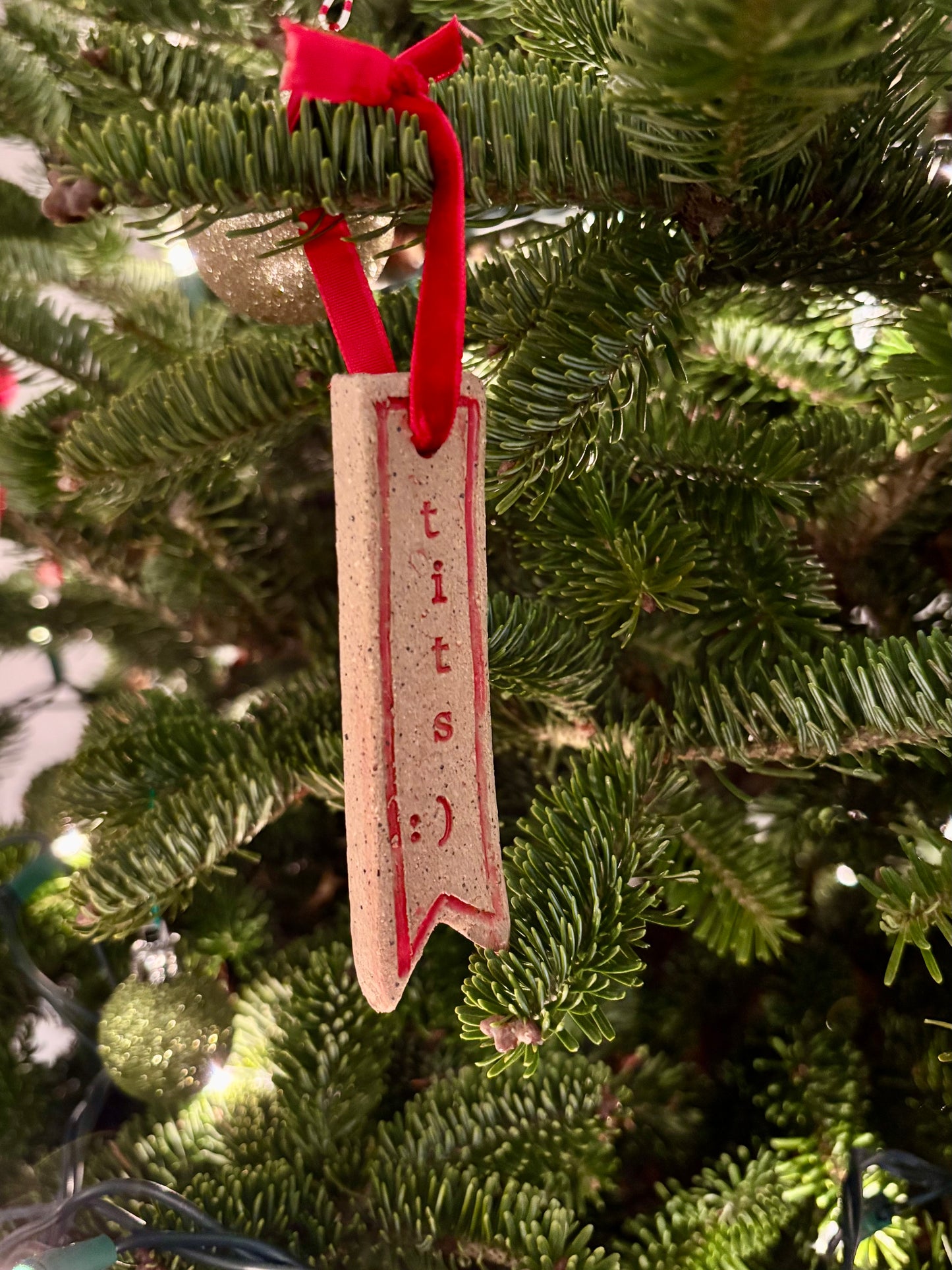 profanity ornament - red