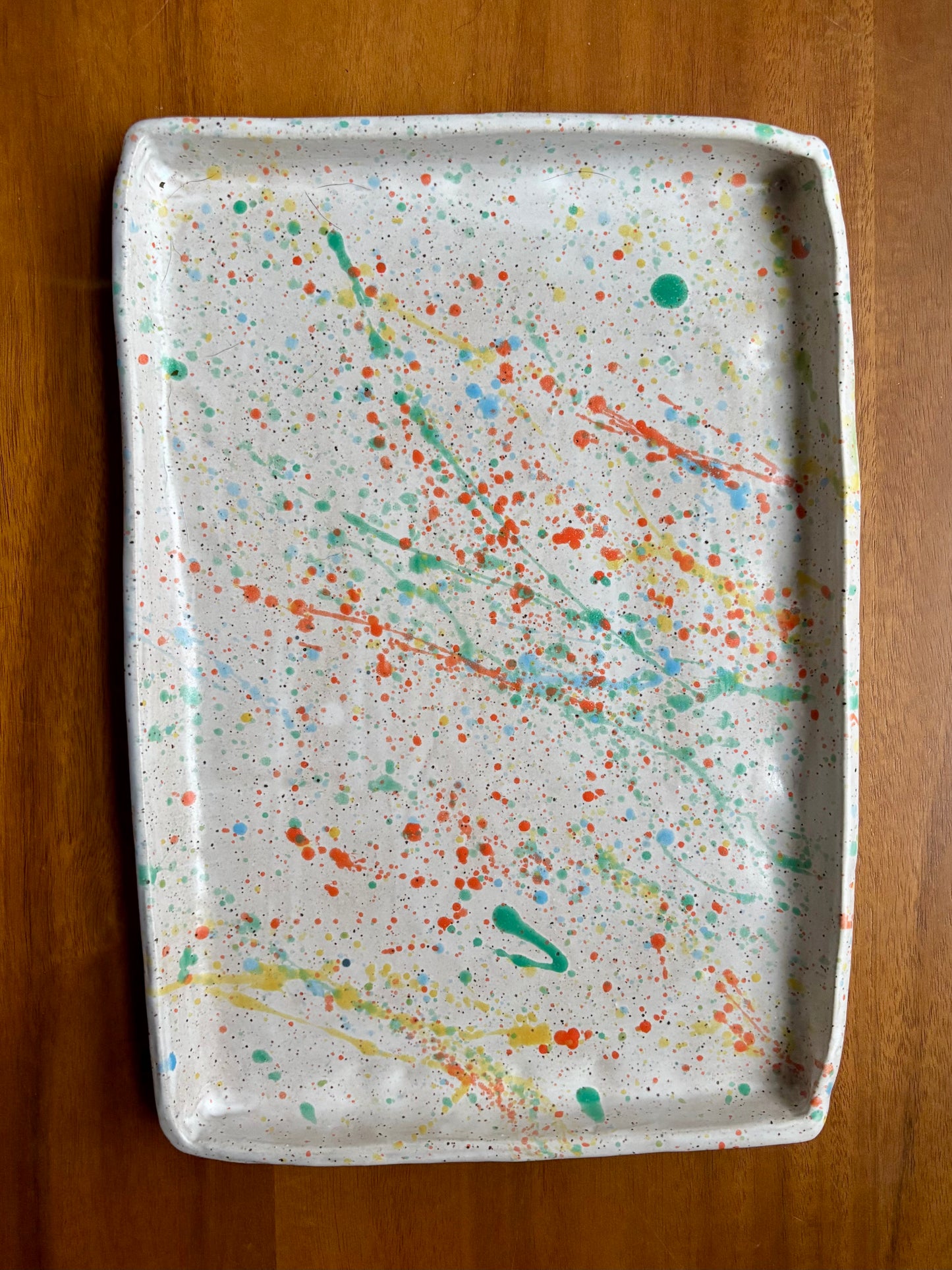 rectangular platter - splatterpaint